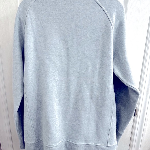 LULULEMON Light Blue Crewneck Sweatshirt Kangaroo Pocket Size 12 - Picture 4 of 6